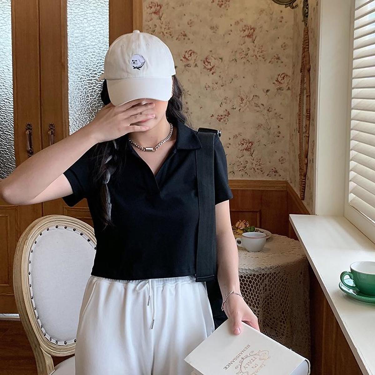 Áo croptop, áo croptop nữ, tay ngắn có cổ form rộng sexy, co giãn thoáng mát, crt thun sơ mi ulzzang cổ bẻ, Aloha