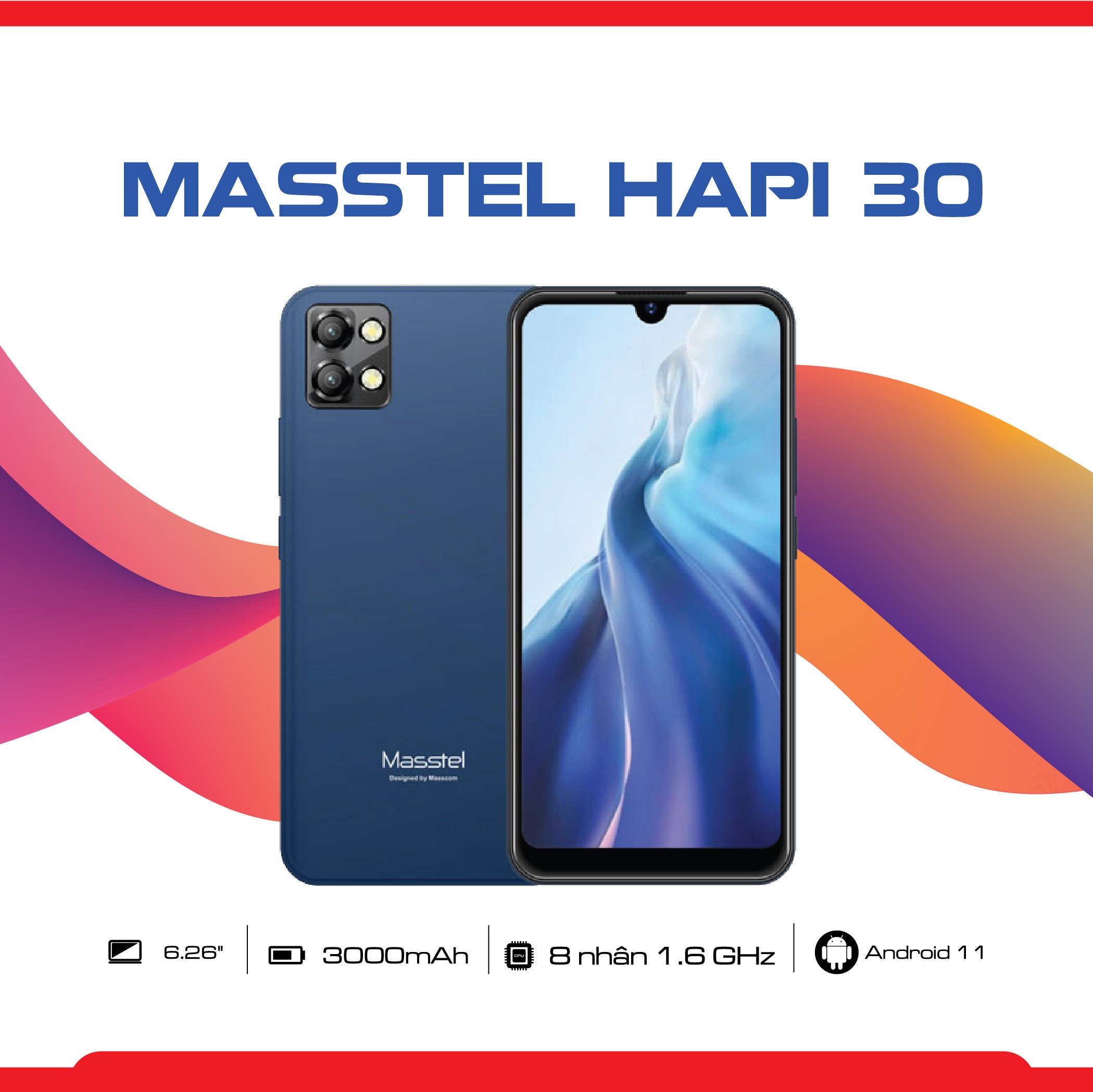 Điện thoại Masstel Hapi 30 4G Hàng Chính Hãng