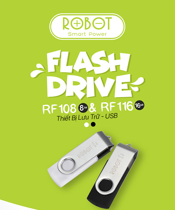 USB - ROBOT RF108 (8GB)/RF116 (16GB) - Hàng Chính Hãng