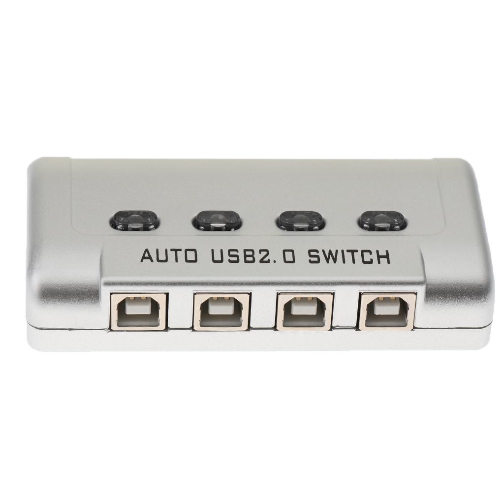 USB2.0 Sharing Switch Selectors KVM 4 Ports Selector HUB For Scanner Printer