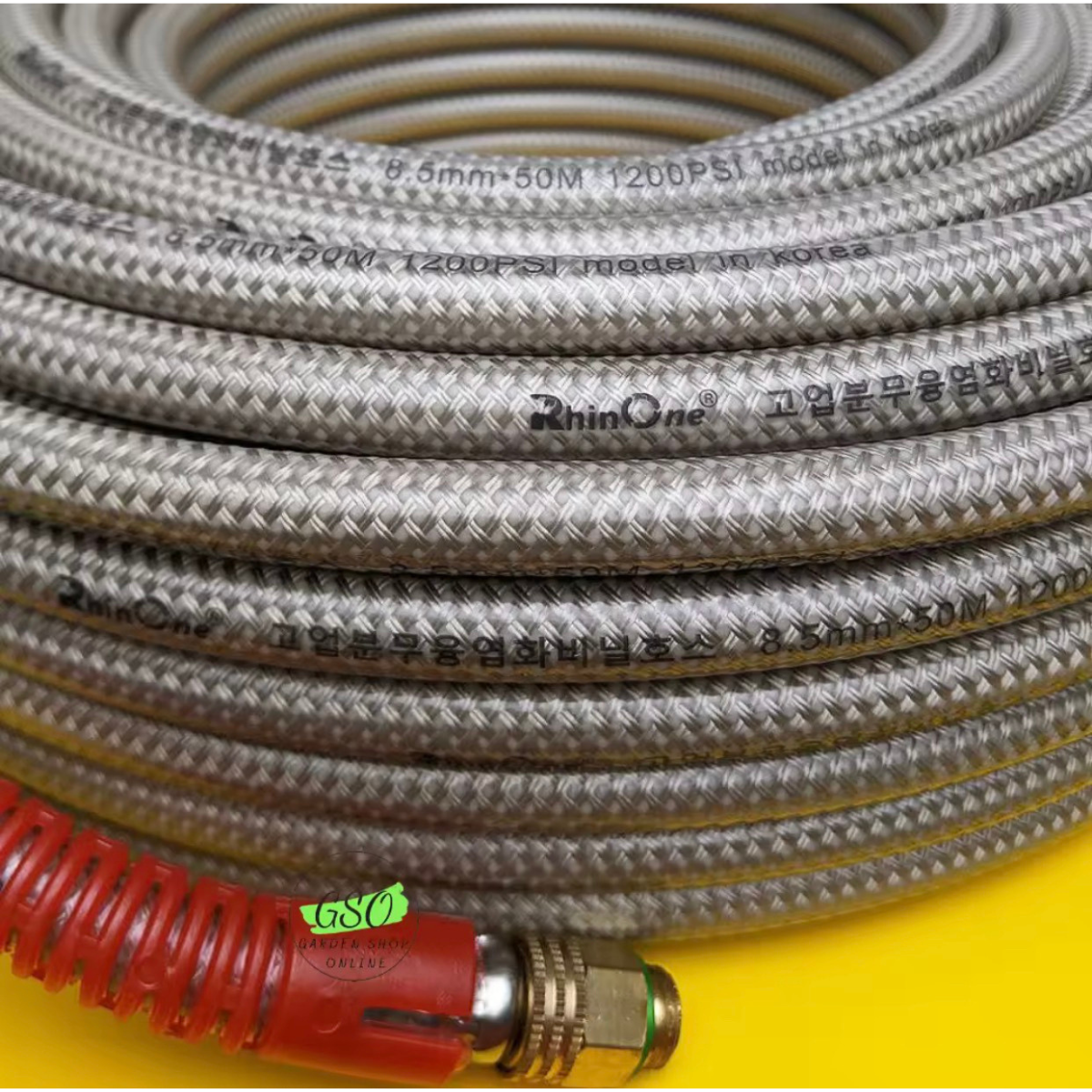 Dây Rửa Xe Áp Lực Cao RHINONE 8.5mm dài 50M, 20M, 15M, 10M, dây phun thuốc, dây phun rửa áp lực