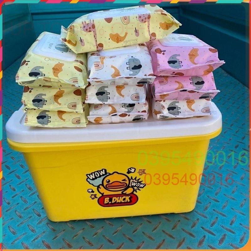 Thùng 10 Gói Khăn giấy ướt Chuẩn 4kg B.Duck con vịt vàng Cute tiện dụng siêu đáng yêu, HÀNG NỘI ĐỊA CAO CẤP... - Thùng 10 Gói 4kg