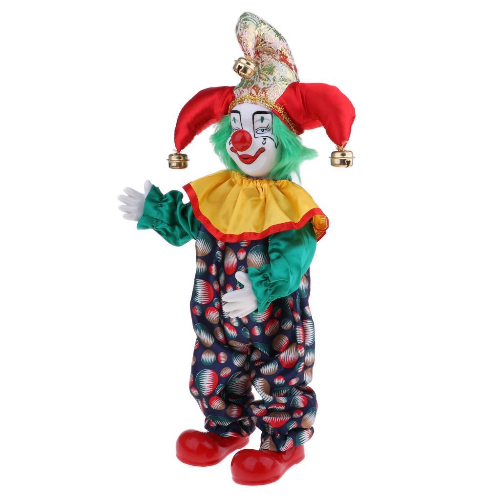 38cm Adorable Porcelain Doll Harlequin Doll Christmas Gift  Ornaments #2