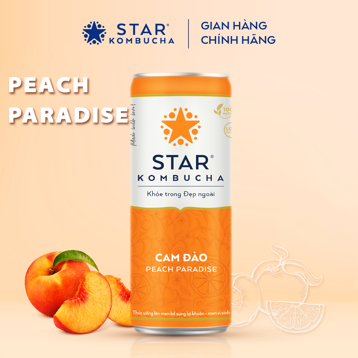 Combo 3 Lốc 4 lon trà STAR KOMBUCHA mix vị