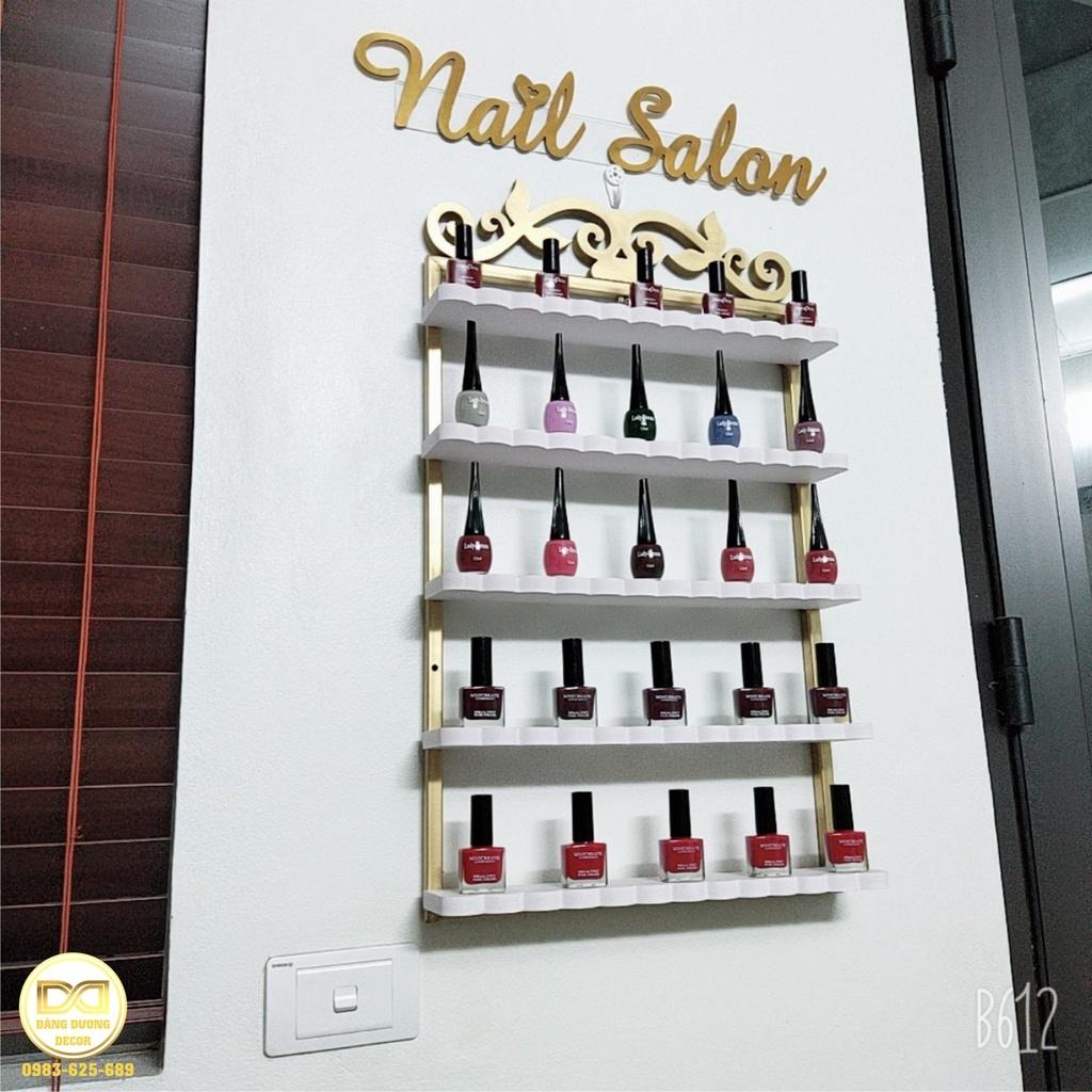 Kệ nail để sơn trang trí 5 tầng - vừa để sơn vừa trang trí shop nail