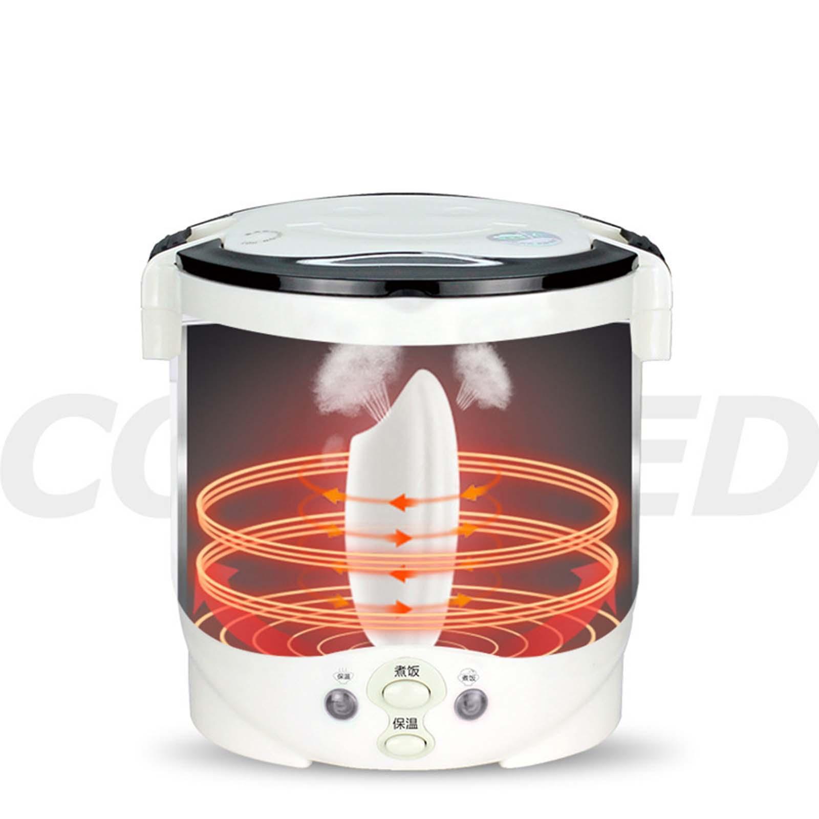 Small 1L Electric Rice Cooker Porridge Multifunction for Travel Car