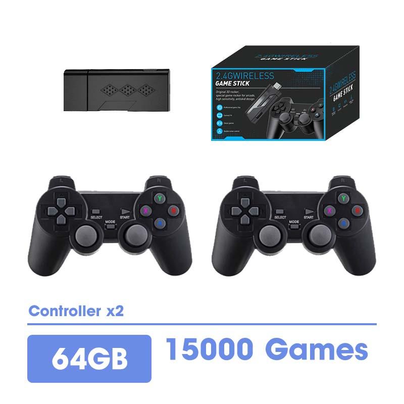 Vilcorn Video Game Console Trò chơi retro di động Stick TV 4K Lite USB Trò chơi cho Gameboy Sega PS1 NES GBA Trình giả lập