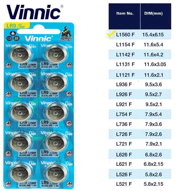 Pin cúc áo VINNIC L1560F -LR9 625A - V625U -E625 -LR625G -MR9-PX625 dùng cho đồng hồ đeo tay thiết bị điện tử