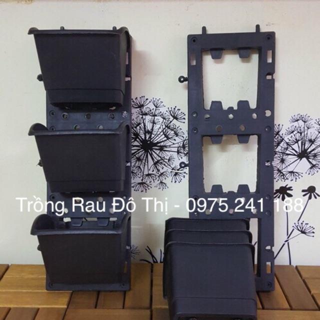 Combo 10 bộ chậu tường đứng trồng cây