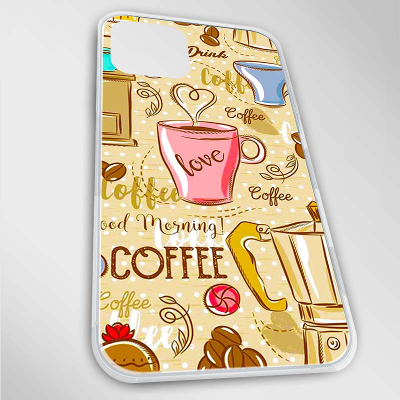Ốp lưng dành cho iPhone 12, 12 Pro, 12 Pro Max, Mini mẫu Love Café