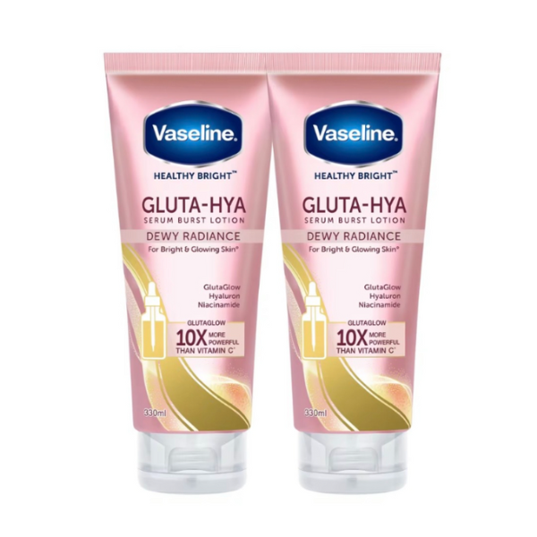 Combo 2 Sữa dưỡng thể Vaseline Gluta-Hya Dưỡng Da Sáng Mịn Sau 7 Ngày Dưỡng sáng chuyên sâu 330 ML