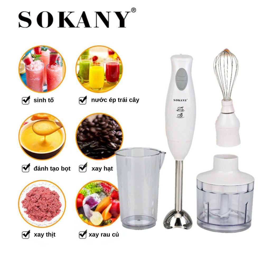Máy xay cầm tay đa năng 4in1 SOKANY HB230A công suất cao 1000W máy đơn, máy xay sinh tố cầm tay đa năng cao cấp - HÀNG CHÍNH HÃNG - DELIYA