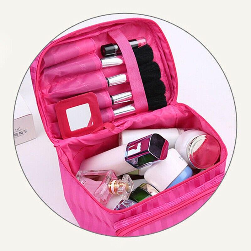 Professional Large Cosmetic Case Makeup Bag Storage Handle Organizer Travel Kit Hanging Toiletry Kit Organizer 22x16x17cm