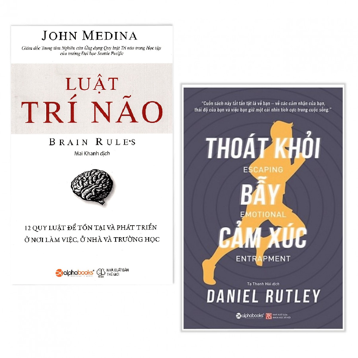 Bộ Sách Hay Về Khám Phá bản Thân (Gồm 2 cuốn: Luật Trí Não + Thoát Khỏi Bẫy Cảm Xúc) Tặng Sổ Tay Giá Trị (Khổ A5 Dày 200 Trang)