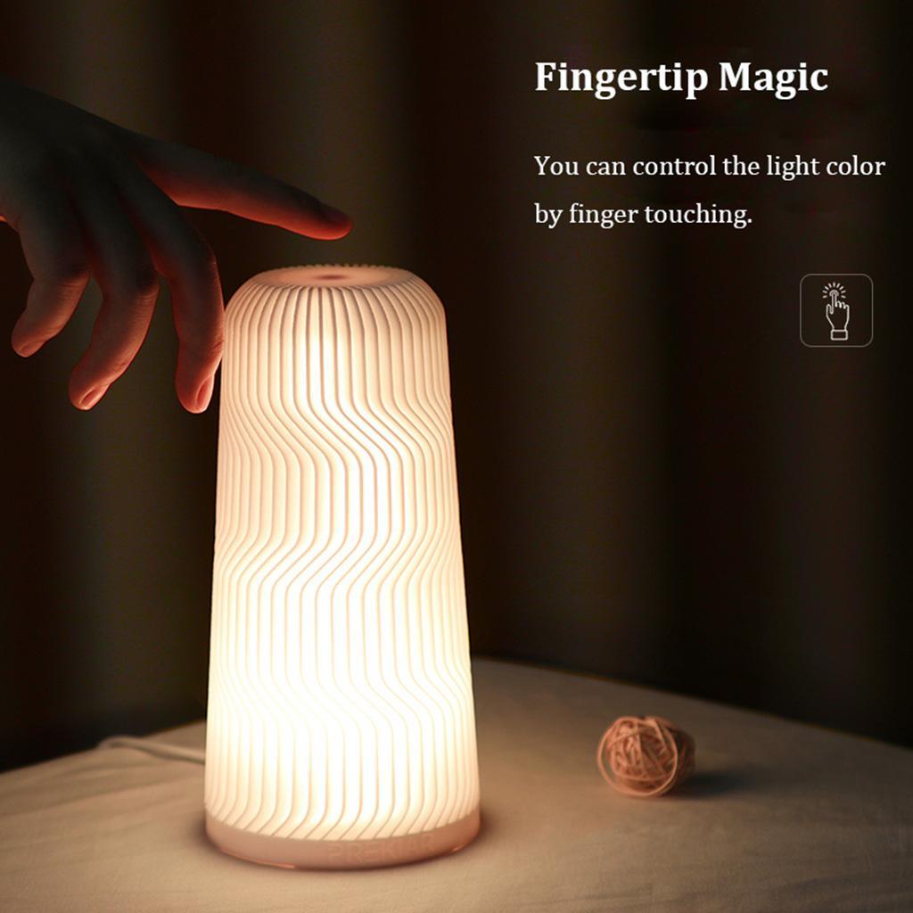 3D Printed Touch Control Night Light Table Bedside Lamp Bedroom Xmas Present