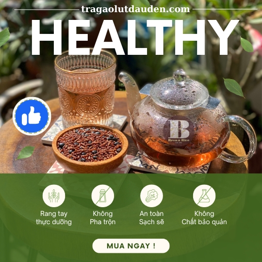 TRÀ GẠO LỨT ĐẬU ĐEN RANG