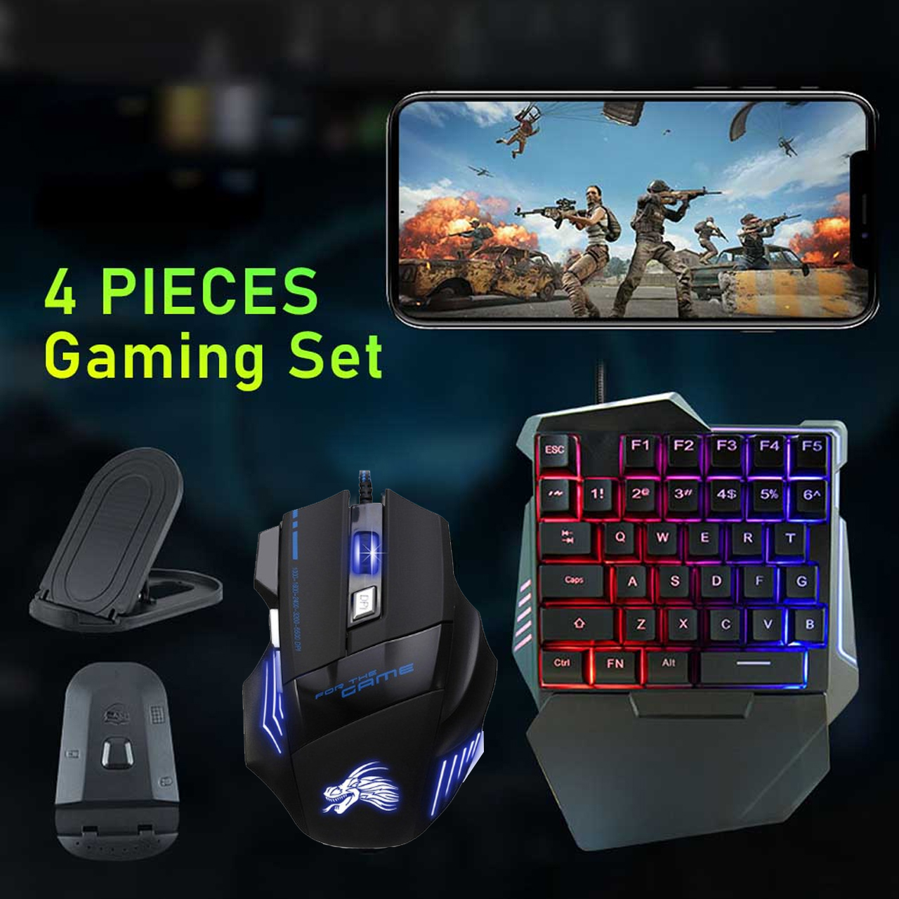 Combo Bộ Chuyển Đổi Chơi Game Vinetteam Meiyng M1 Pro + Bàn Phím C91 + Chuột Chuyên Game X3 Chơi Game Pubg Ros Free Fire Và Các Game EPS - Hàng Chính Hãng