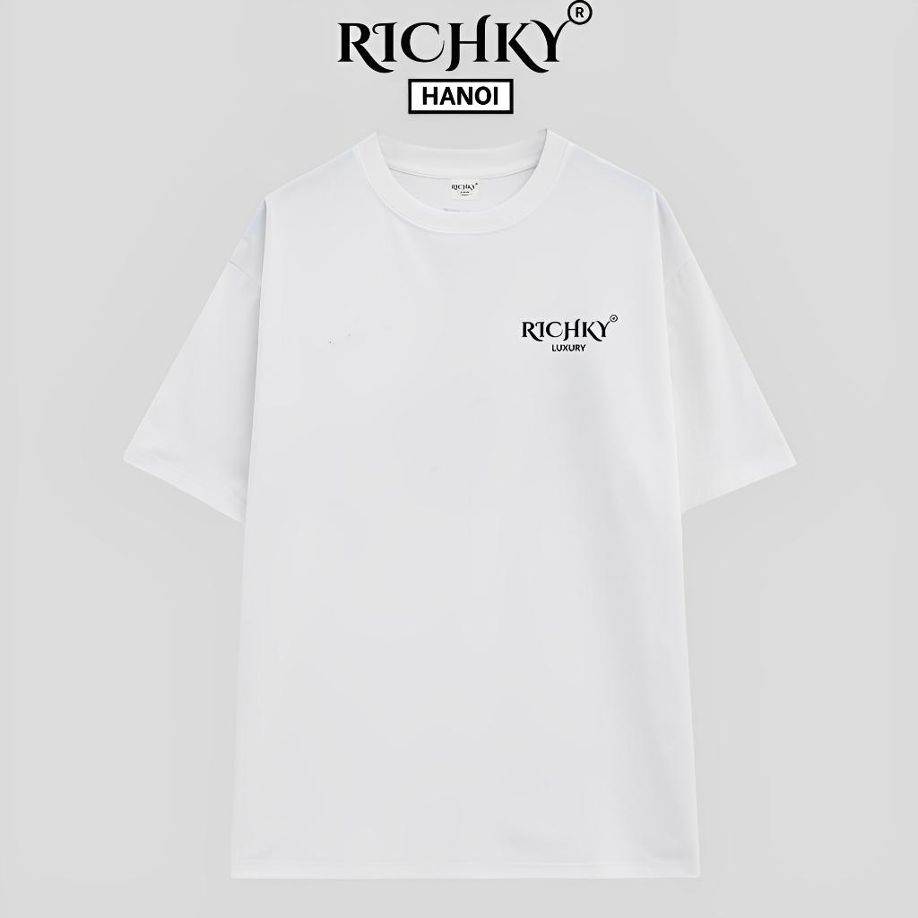 Áo Phông Unisex Richky Luxury Be Rich Your Way T Shirt Trắng - RKP05