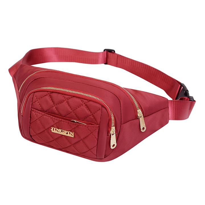 Túi đeo bụng, đeo chéo chống nước, chống xước trần ô quả trám size 32cm TUI-039