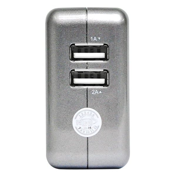Adapter Sạc Pisen Dual USB iPad Charger 1A/2A TS-FC026 (Silver) - Hàng Chính Hãng