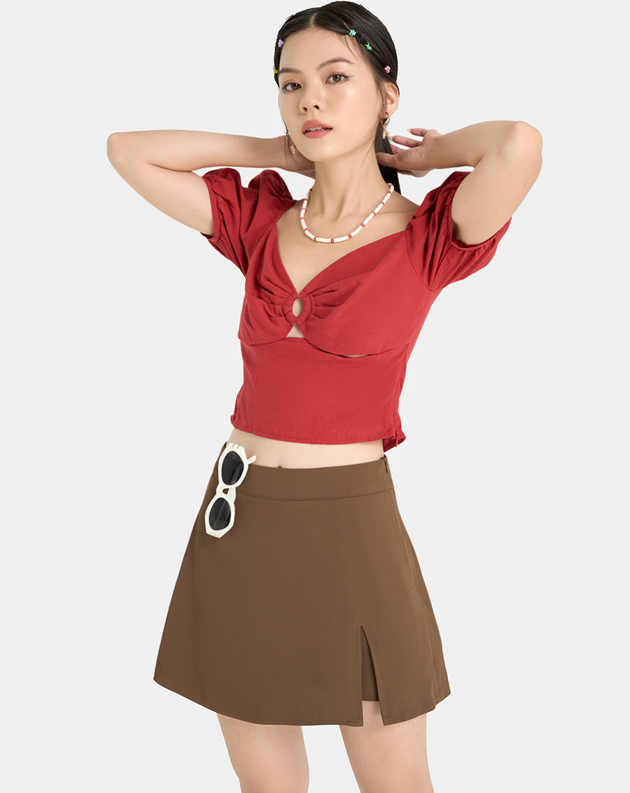 Quần Váy Mini Nữ Thời Trang JUNO Cutout JNQSH017