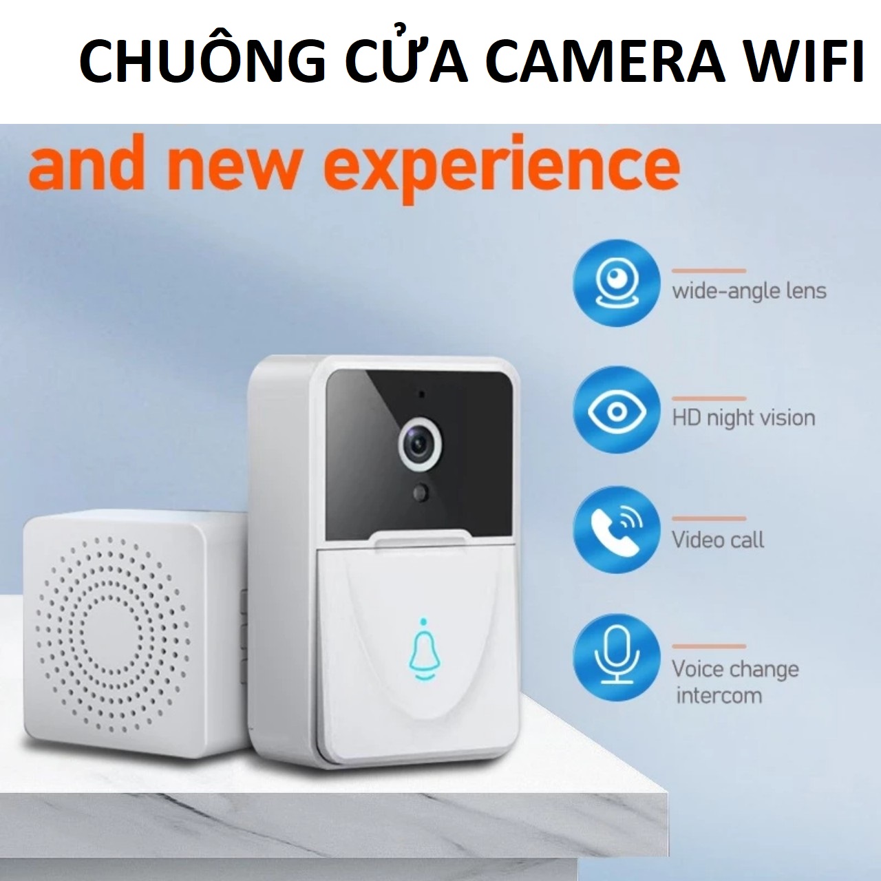 Chuông cửa camera wifi thông minh Z30-i báo video hình ảnh qua app bản cao câp mẫu mới