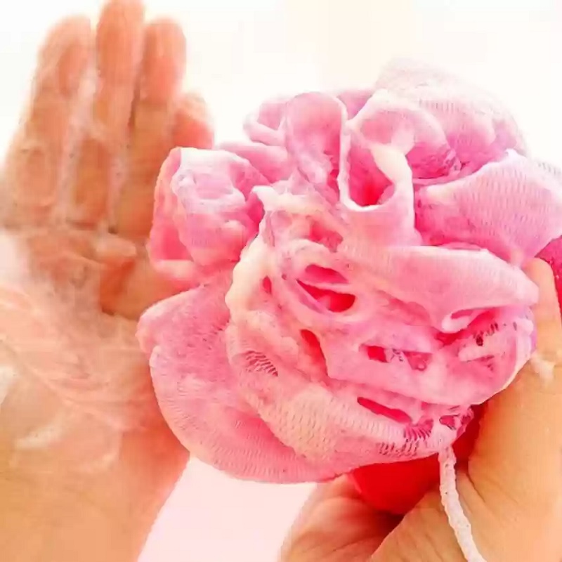 Bông tắm tròn tạo bọt mịn Kikron Ø12cm