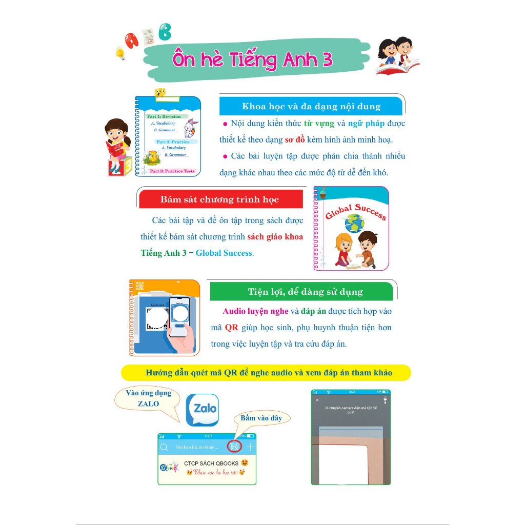 Ôn Hè Tiếng Anh Lớp 3 - Dành cho học sinh lớp 3 lên 4 - Bản Quyền