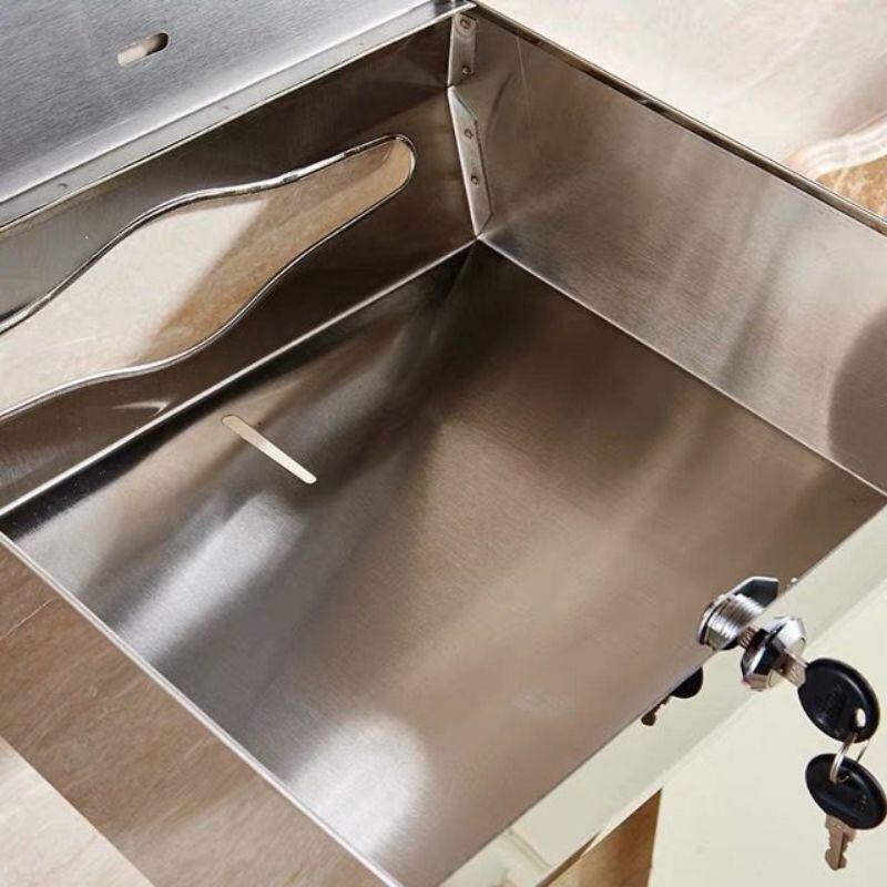 Hộp đựng giấy vệ sinh chữ nhật gắn tường 304 cao cấp chống rỉ