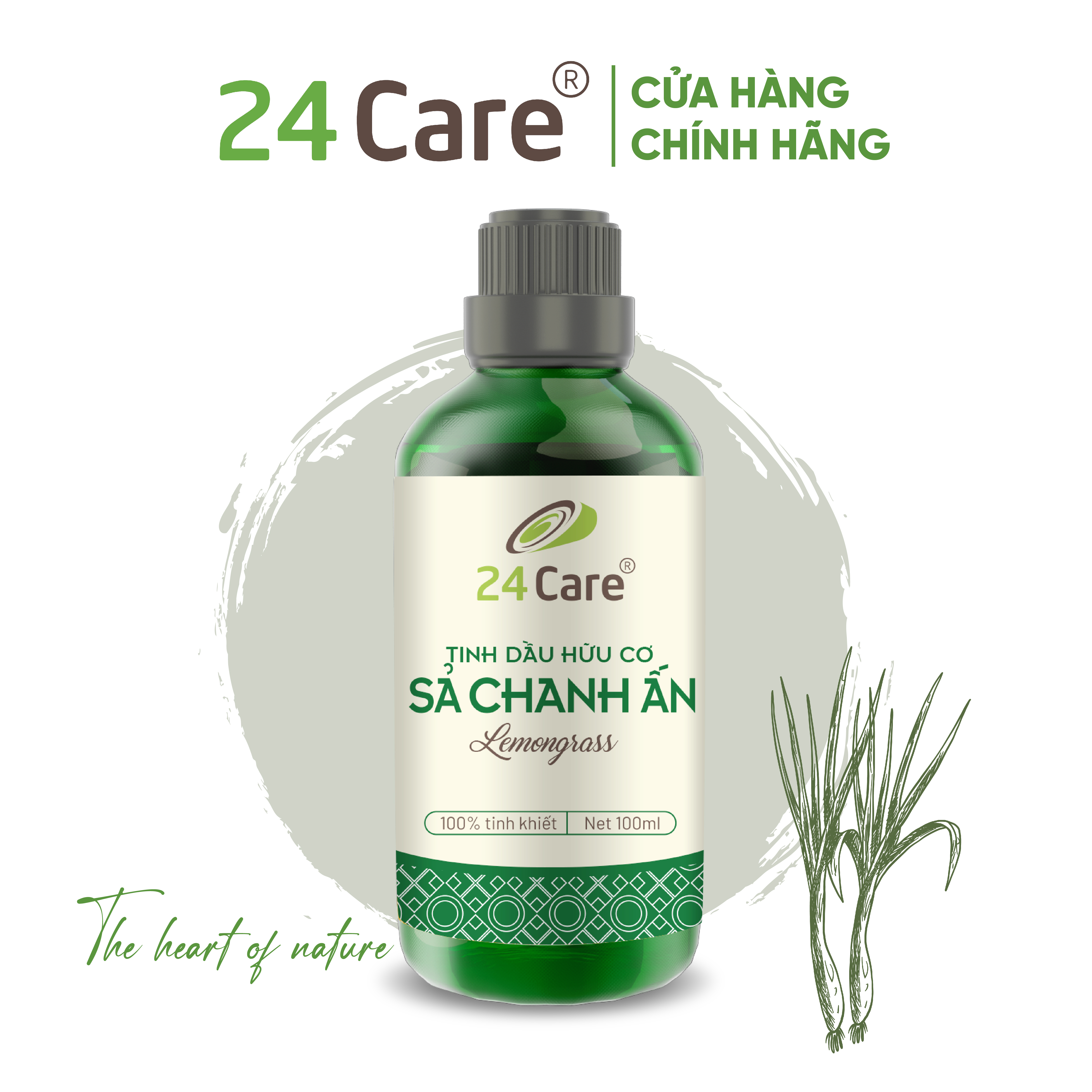 Tinh dầu nguyên chất Bạc Hà 24Care/ Sả chanh/ Quế/ Oải hương/ Bưởi/ Cam/ Hoa Lài/ Quýt/ Tràm Huế/ Hoa Hồng/ Lavender/ Ngọc Lan Tây/ Tràm Trà/ Sả Java/ Trà Xanh/ Gỗ Hồng/ Hoa Anh Đào