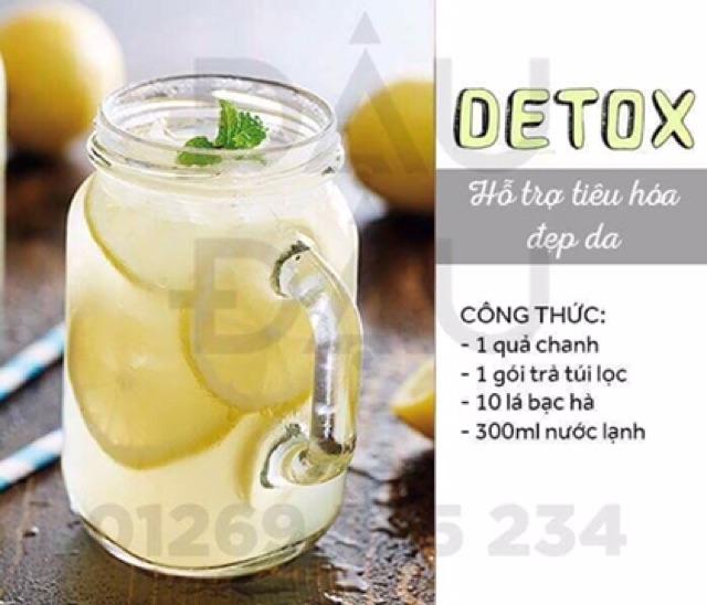 Lọ thuỷ tinh làm nước detox
