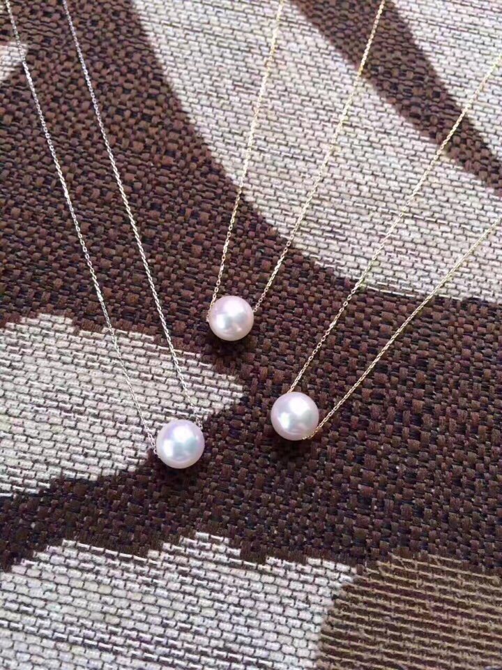 Dây Chuyền Xuyên Ngọc Chế Tác Bạc Italia