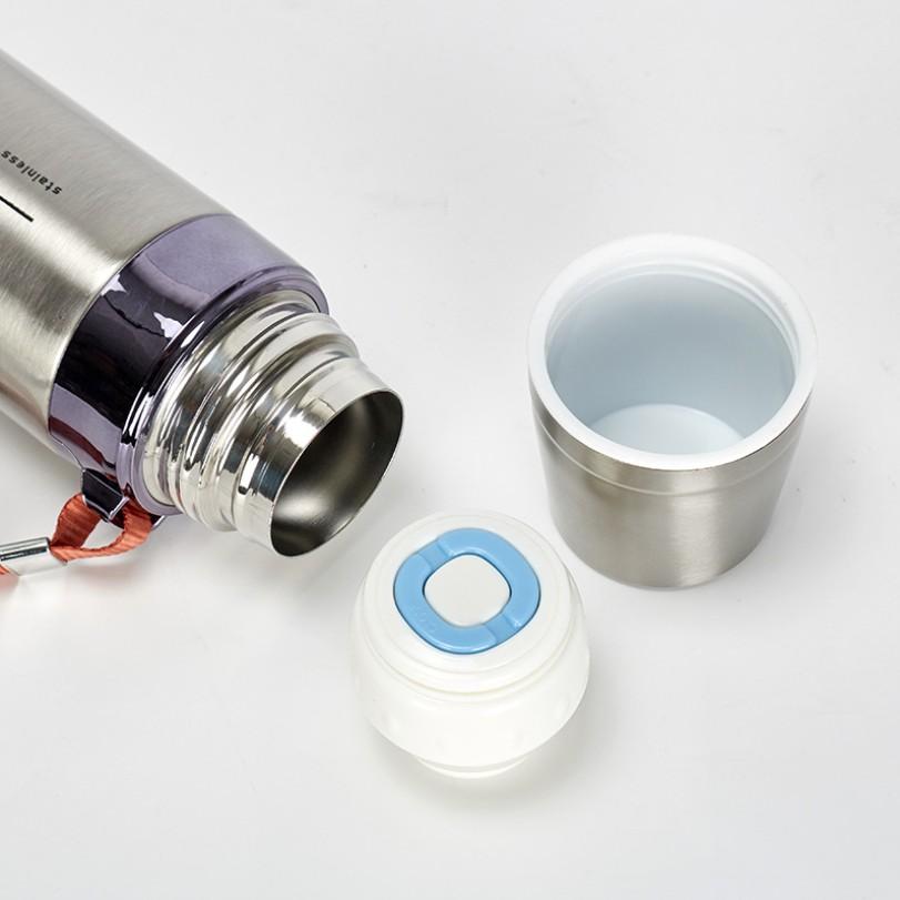 Bình giữ nhiệt inox 800 ml Thông Minh, Inox 304 An Toàn Không Rỉ