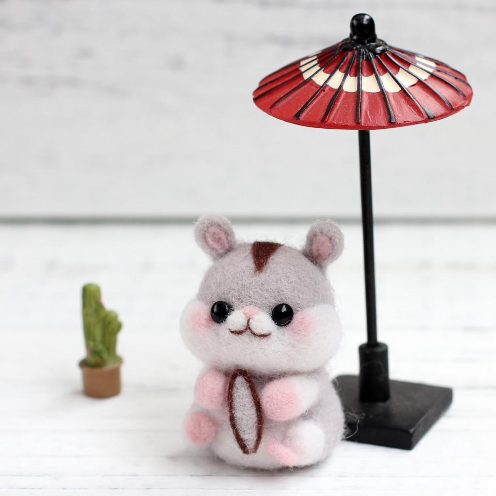 Hamster Needle Felting Kit DIY For Beginners with Basic Tools and Tutorials