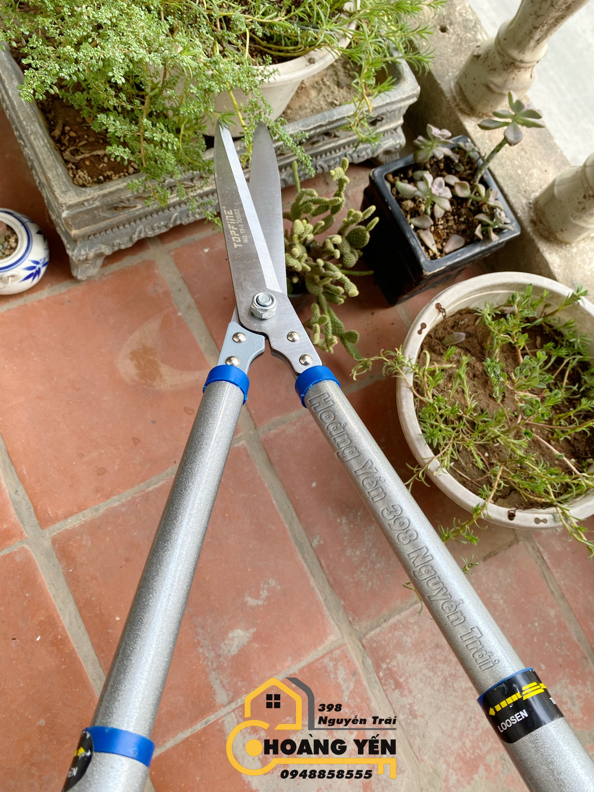 Kéo tỉa cây cảnh, kéo cắt xén hàng rào tăng giảm chiều dài lên 80cm Topfine