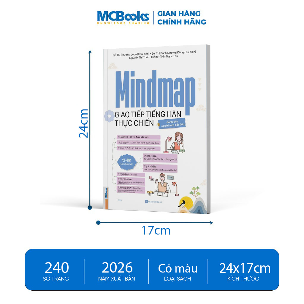 Sách - Mindmap Giao Tiếp Tiếng Hàn Thực Chiến Cho Người Mới Bắt Đầu