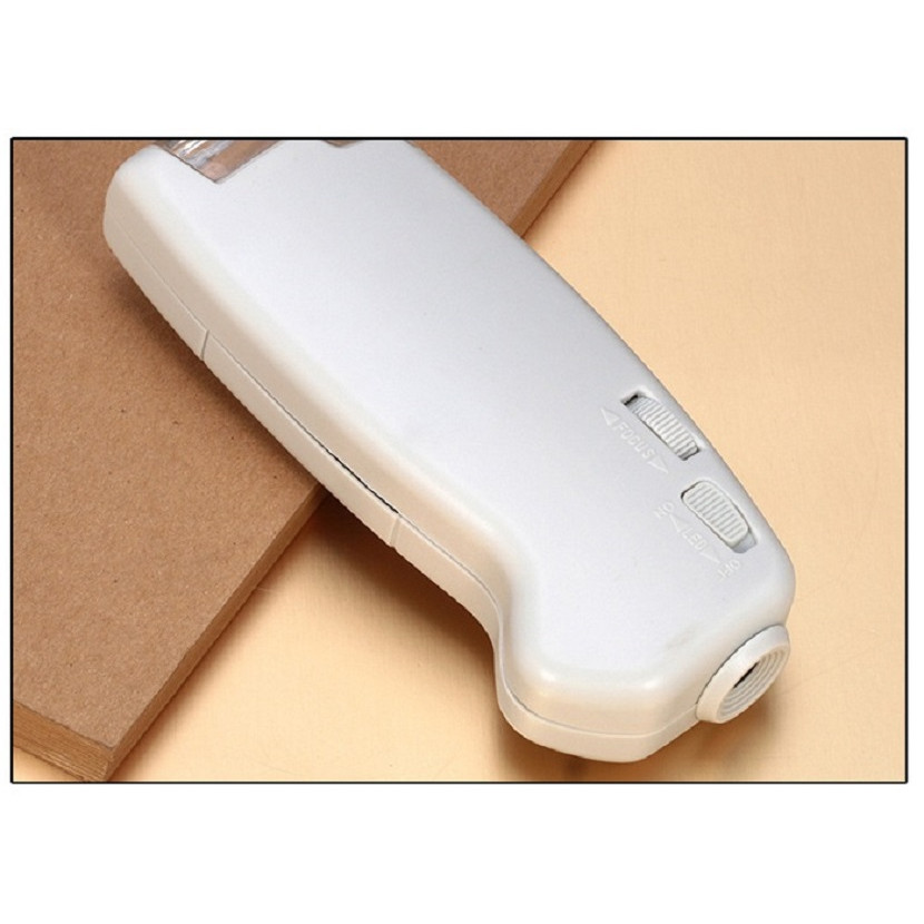 Kính lúp mini cầm tay 100X có đèn LED hỗ trợ để soi mẫu