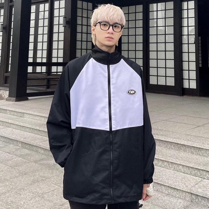 Áo khoác bomber nam nữ unisex gió jacket dù 2 lớp cúc bấm form rộng local brand ulzzang phong cách hàn quốc đep MIDSIDE