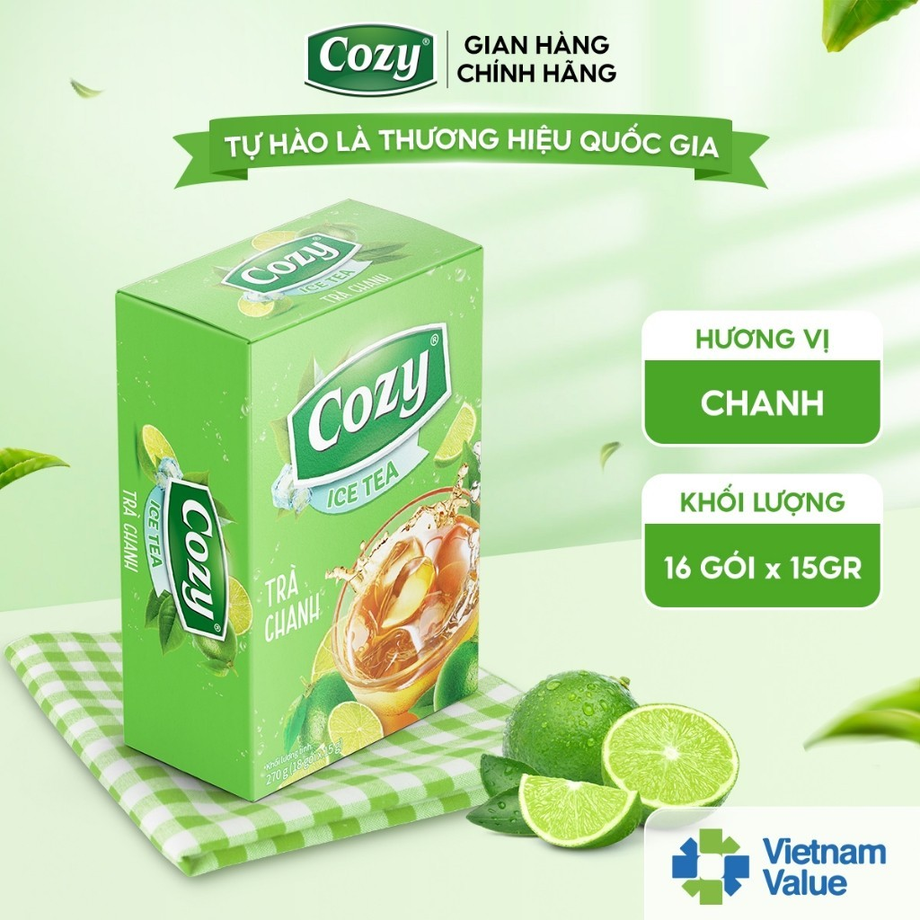 Cozy Icetea Chanh 16 gói x 15g Hộp