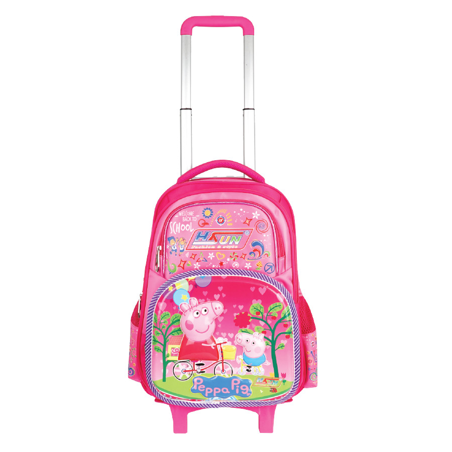 Balo cần kéo Hasun HS 803-CK - Heo peppa 1 - 46*30*18cm