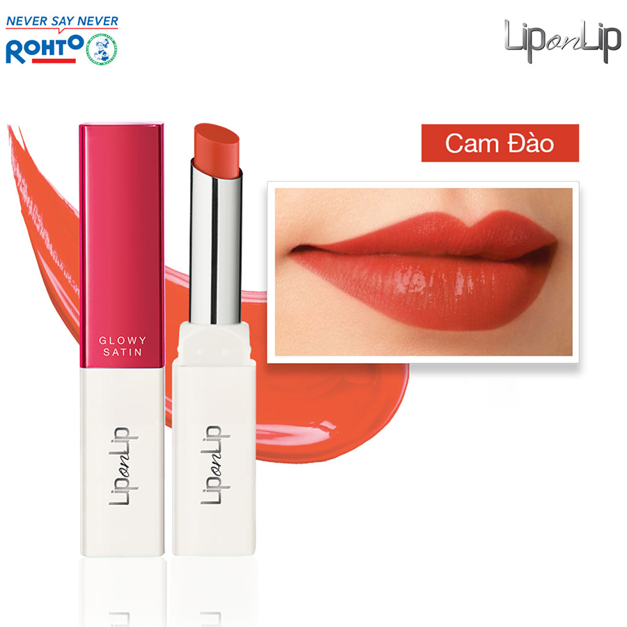 Son thỏi dưỡng môi trang điểm chất son satin Lip On Lip Glowy Satin 2.2g