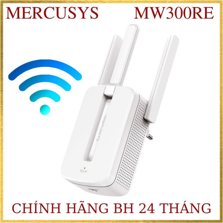 Bộ kích sóng wifi Mercusys MW300re 3 râu cực mạnh, Kich wifi, cục hút wifi, kích sóng wifi - Hàng chính hãng