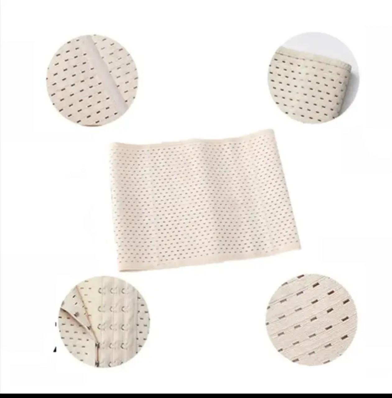 Đai nịt bụng sau sinh 3 nấc móc cài định hình eo thon, gọn Cotton Thun - Đen