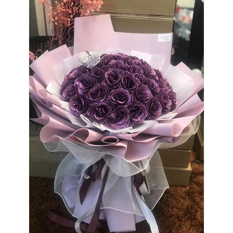 Bó hoa Nhũ vĩnh cửu 50 bông siêu to.