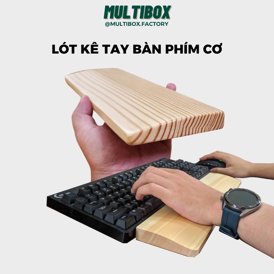 Tấm Lót Tay Bàn Phím Gỗ Multibox, Kê Tay Gỗ Nguyên Khối Keyboard Chống Mỏi