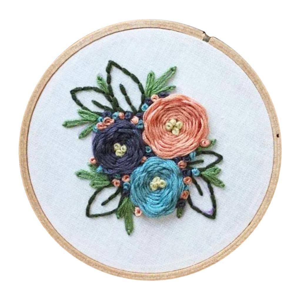 2pcs Cross Stitch Embroidery DIY Needlework Cross Stitch Kit Set - Flower Pattern, DIY Cross Stitch Picture Wall Decoration / Gift