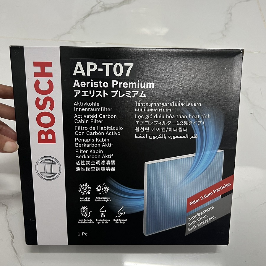 Lọc Điều Hòa Cao Cấp Có Than Hoạt Tính BOSCH Aeristo Premium AP-T07 | Toyota Vios, Altis, Fortuner, Innova .. Hibu