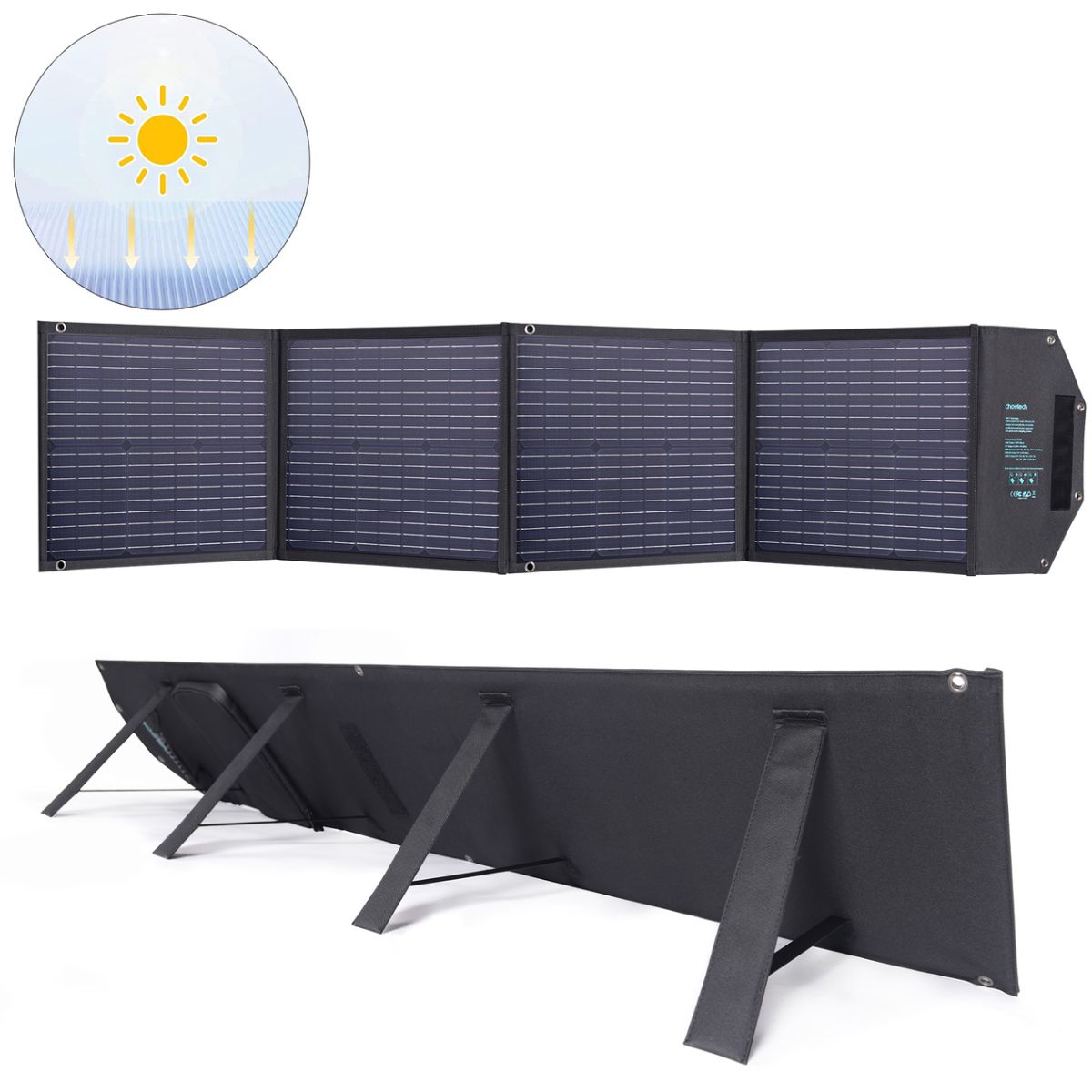 Bộ sạc CHOETECH SC009 năng lượng mặt trời di động 100w (Hàng chính hãng)
