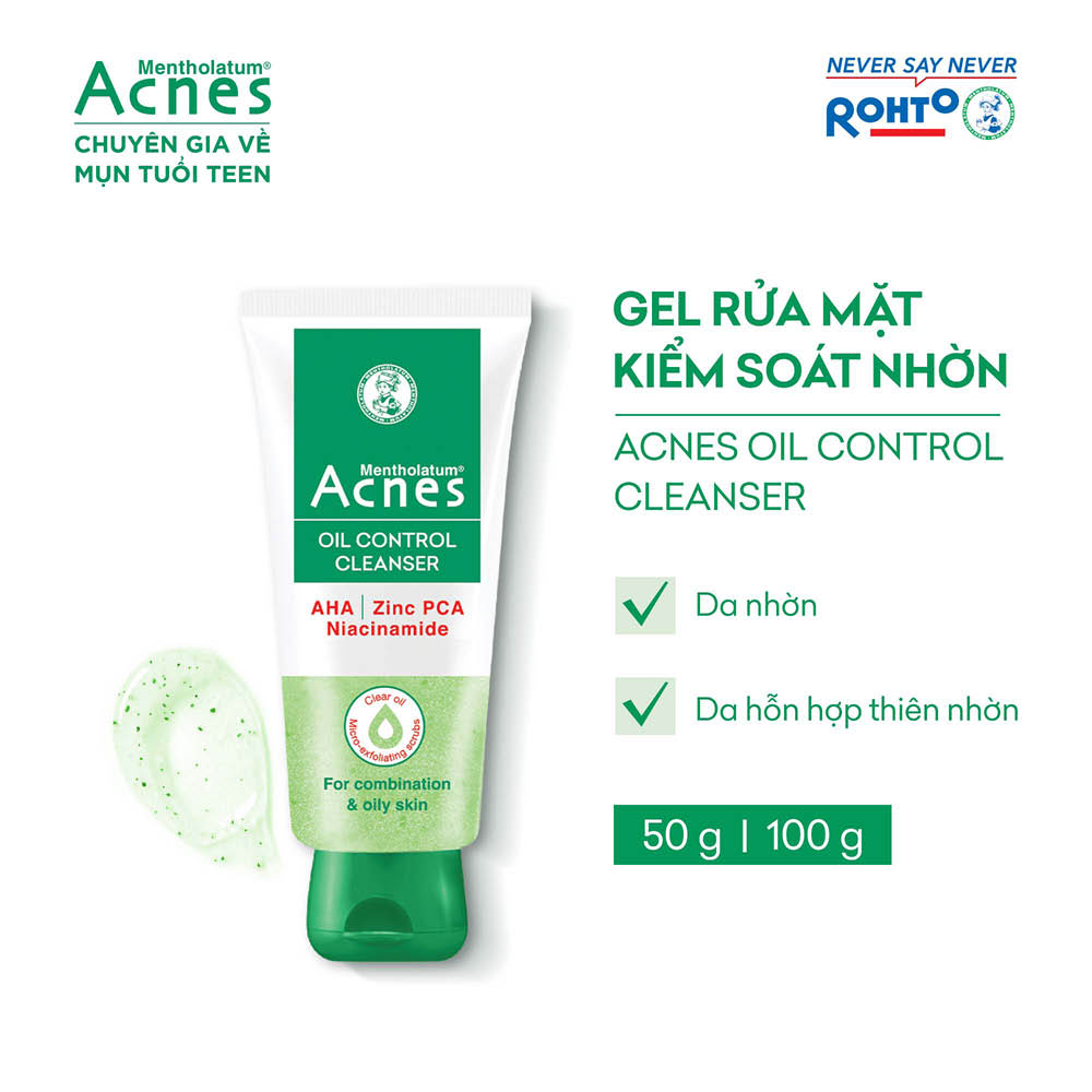 Gel Rửa Mặt Kiểm Soát Nhờn Ngăn Ngừa Mụn Acnes Oil Control Cleanser (100g)