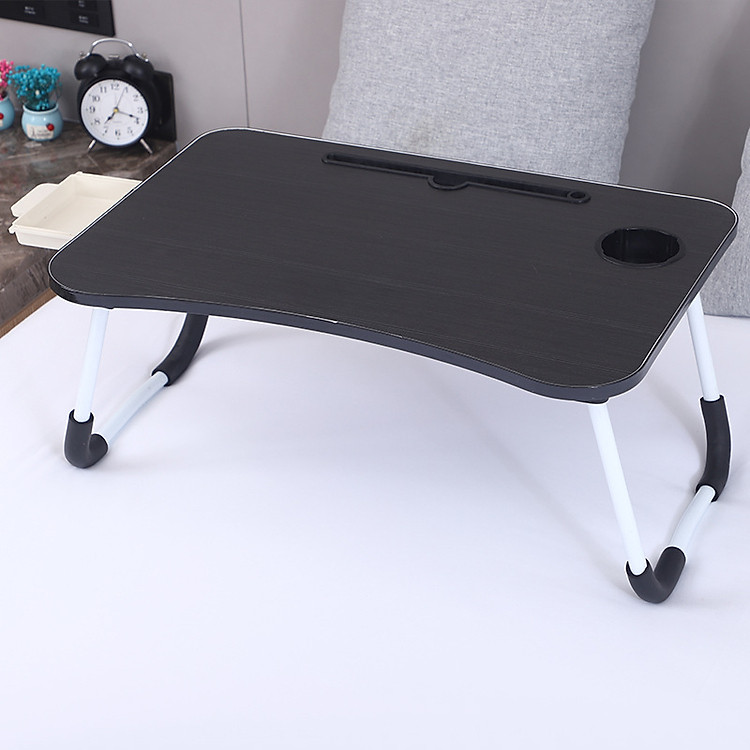 Bàn Học Gấp Gọn Ngồi Bệt Có Khe Cắm Điện Thoại Có Ngăn Kéo Khay Cốc Và Cài Điện Thoại Máy Tính Bảng